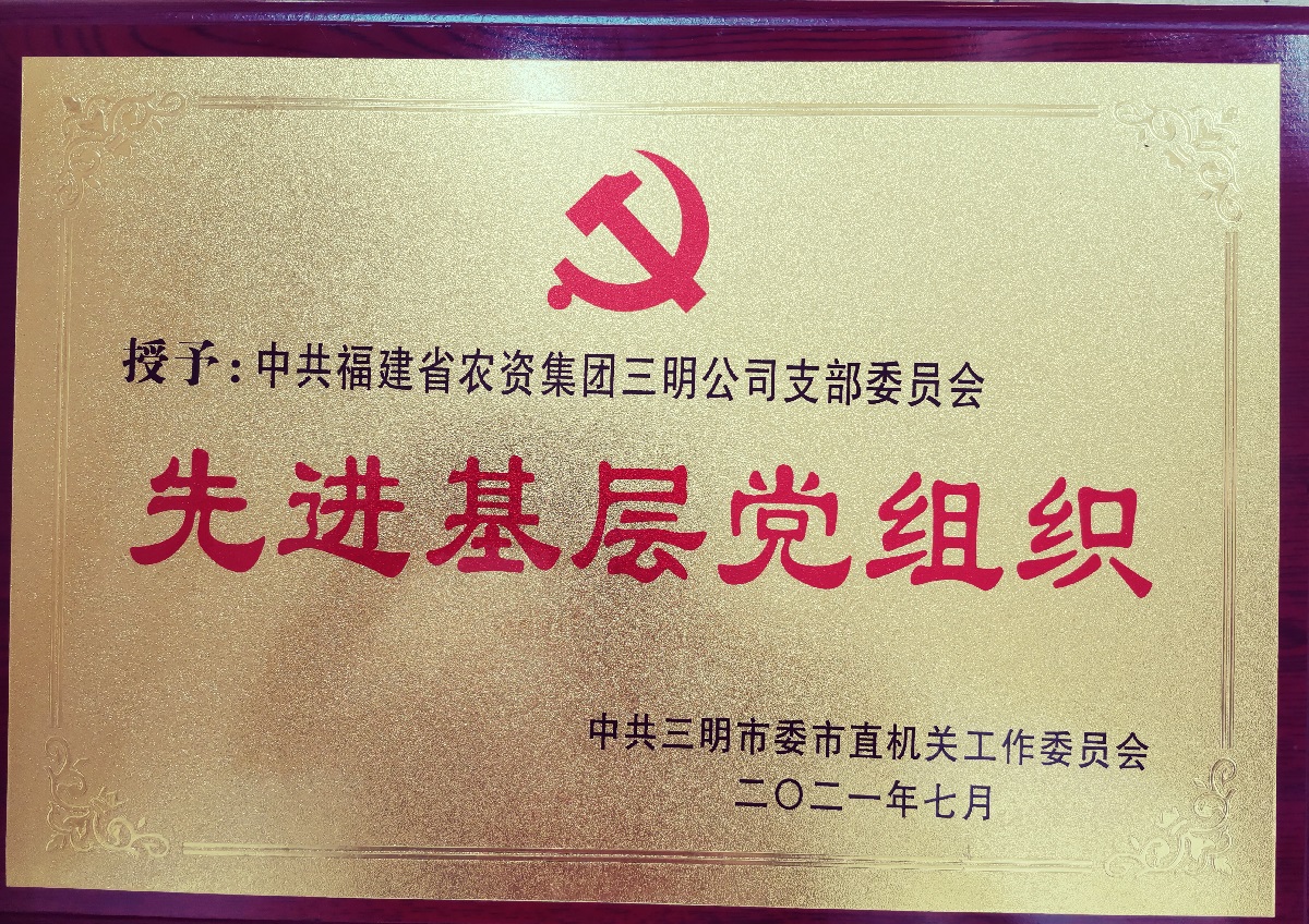 三明公司黨支部榮獲建黨百年“兩優(yōu)一先”先進基層黨組織稱號
